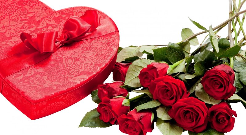Red Roses and Heart Box — Romantic