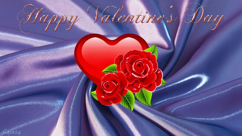 Red Roses and Heart — Purple