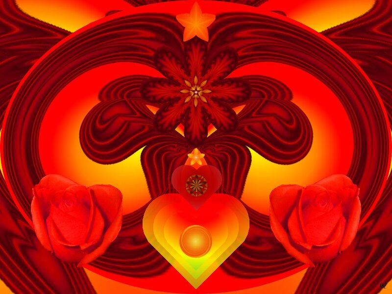 Red Roses and Heart — Vibrant