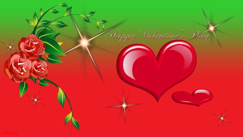 Red Roses and Hearts — Festive