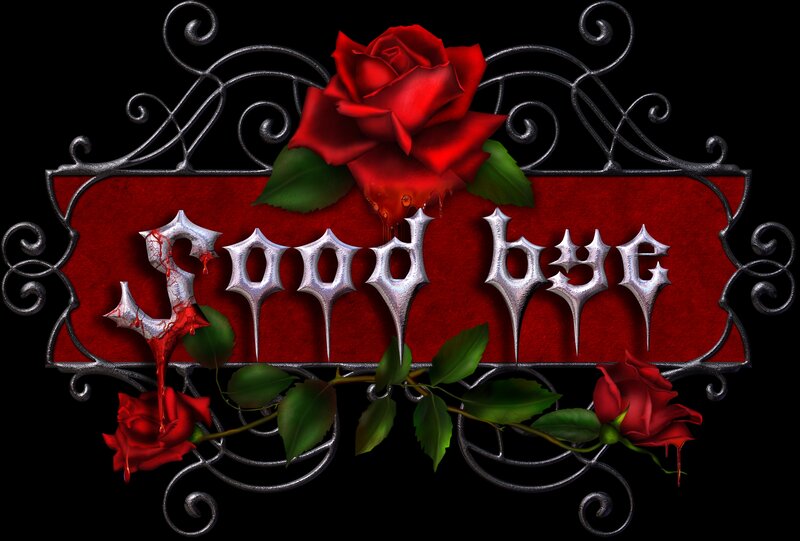 Red Roses and Metal Text