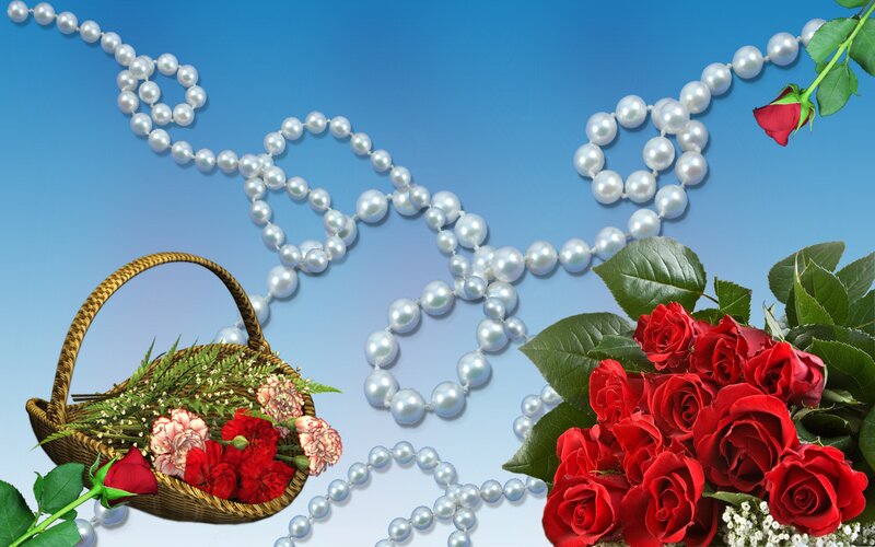 Red Roses and Pearls — Blue