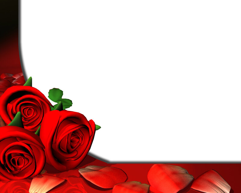 Red Roses and Petals — Romantic, 3d Render