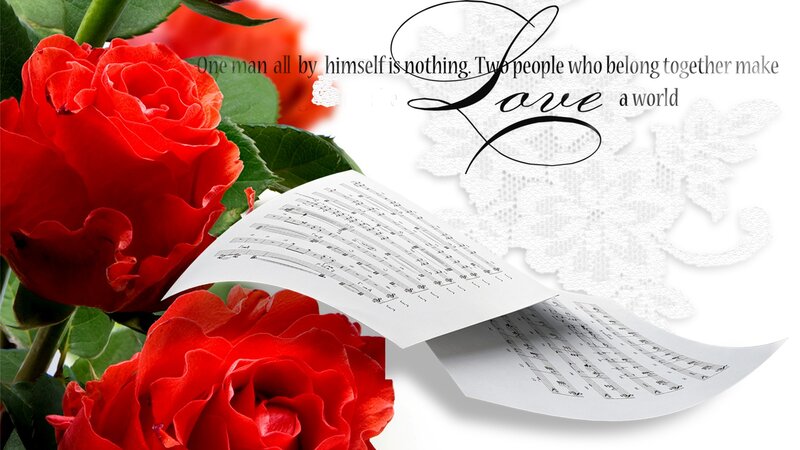 Red Roses and Sheet Music