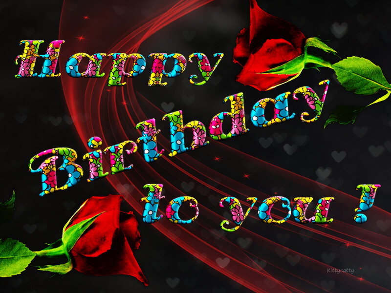 Red Roses and Text — Black, Celebratory