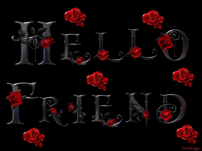 Red Roses and Text — Black, Dramatic, Digital Art