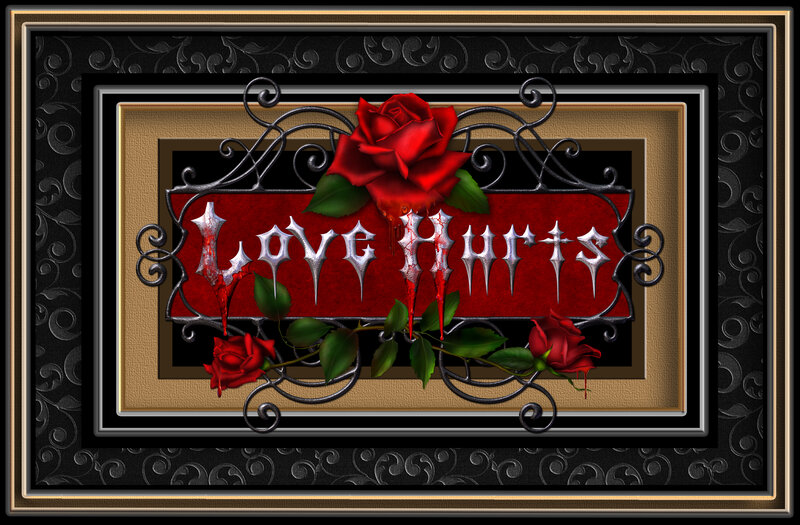 Red Roses and Text — Dramatic
