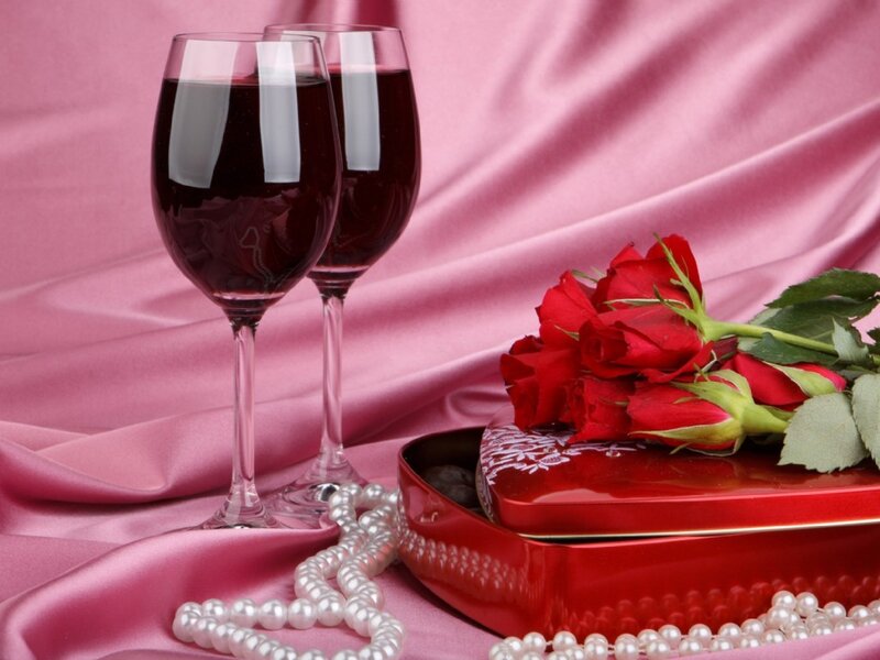Red Roses and Wine — Pink
