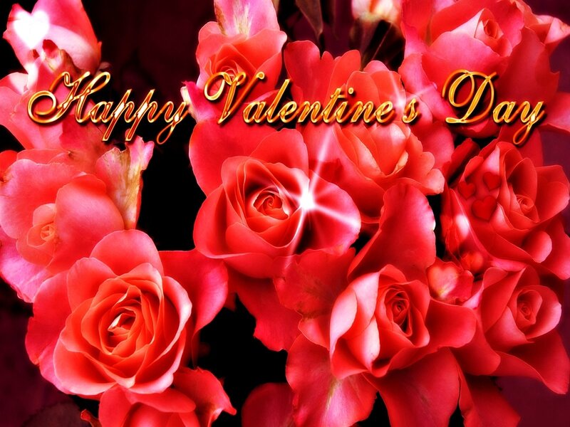 Red Roses Bouquet — Romantic, Photograph, Text