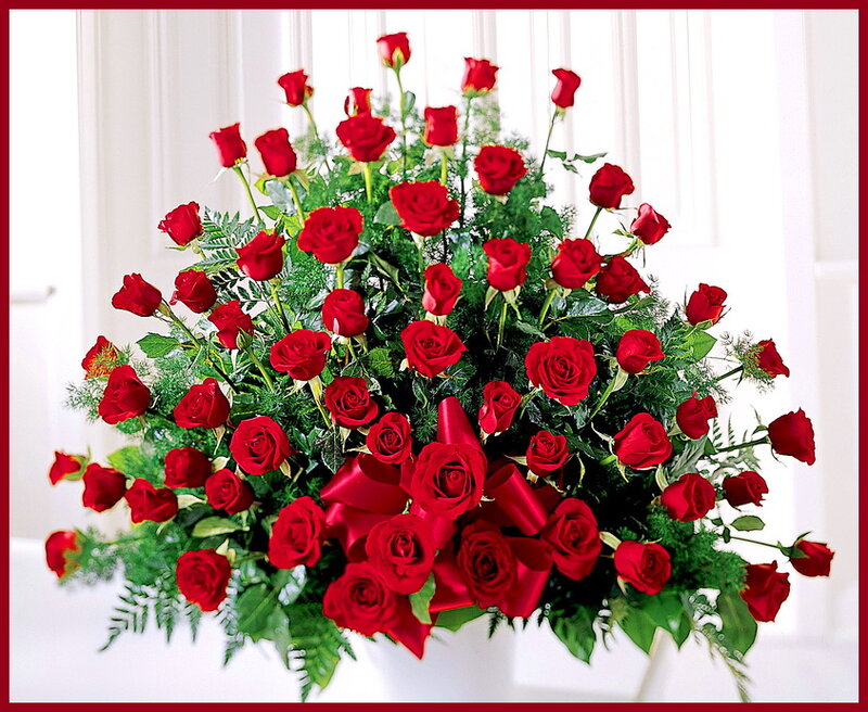 Red Roses in a Basket — Calm