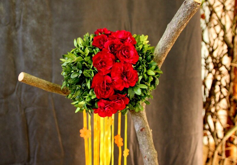 Red Roses in Bouquet — Festive