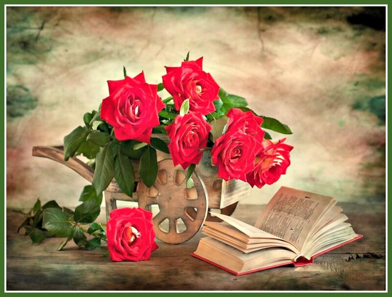 Red Roses in Cart