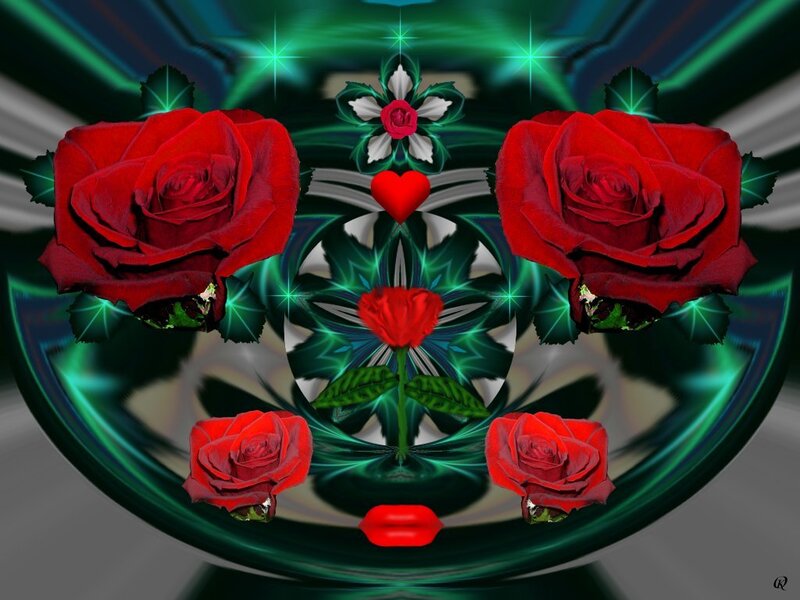 Red Roses in Digital Art