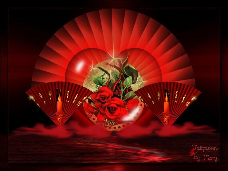 Red Roses in Heart — Dramatic