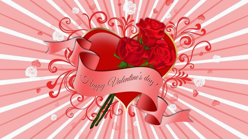 Red Roses in Heart — Festive