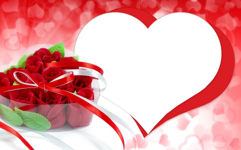 Red Roses in Heart-shaped Box — Romantic