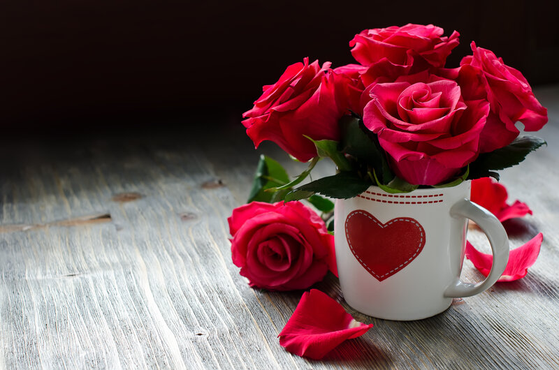Red Roses in Mug