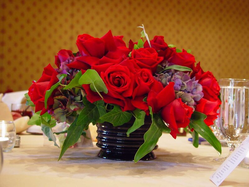 Red Roses in Vase — Elegant, Photograph