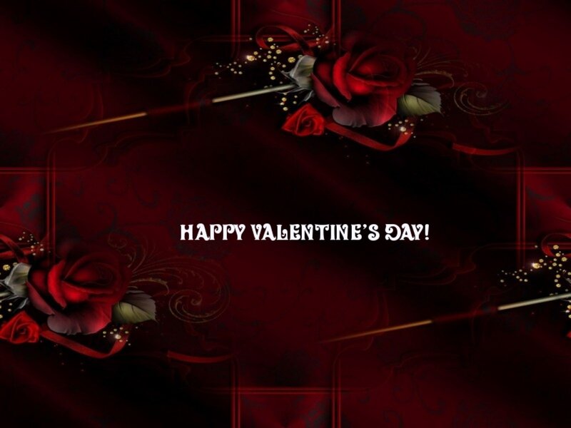 Red Roses on Dark Background — Romantic, Digital Art