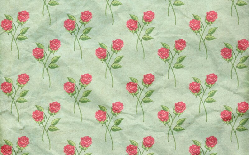 Red Roses on Green Background — Calm