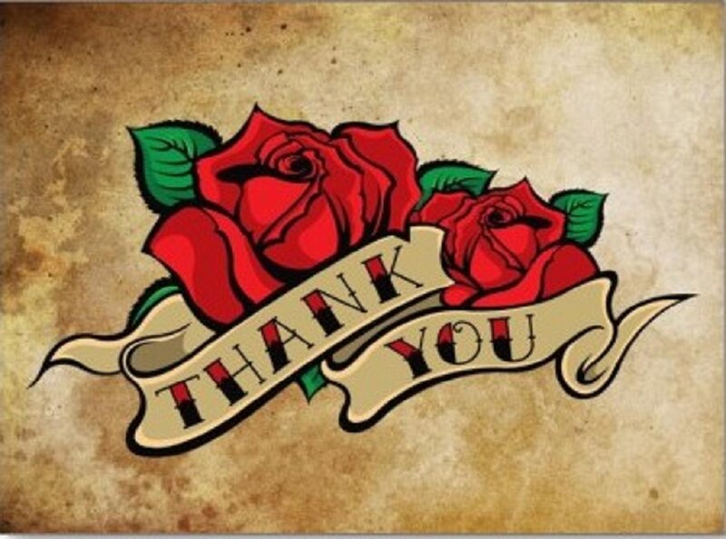Red Roses with Banner