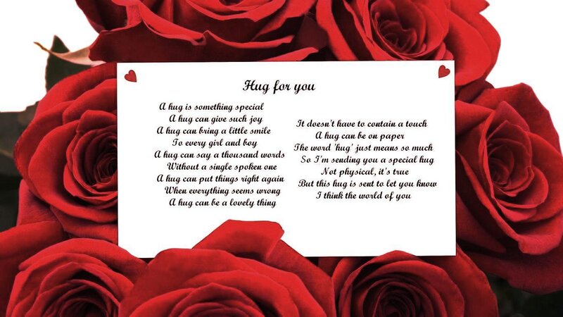 Red Roses with Card — Romantic, Photograph, Hearts