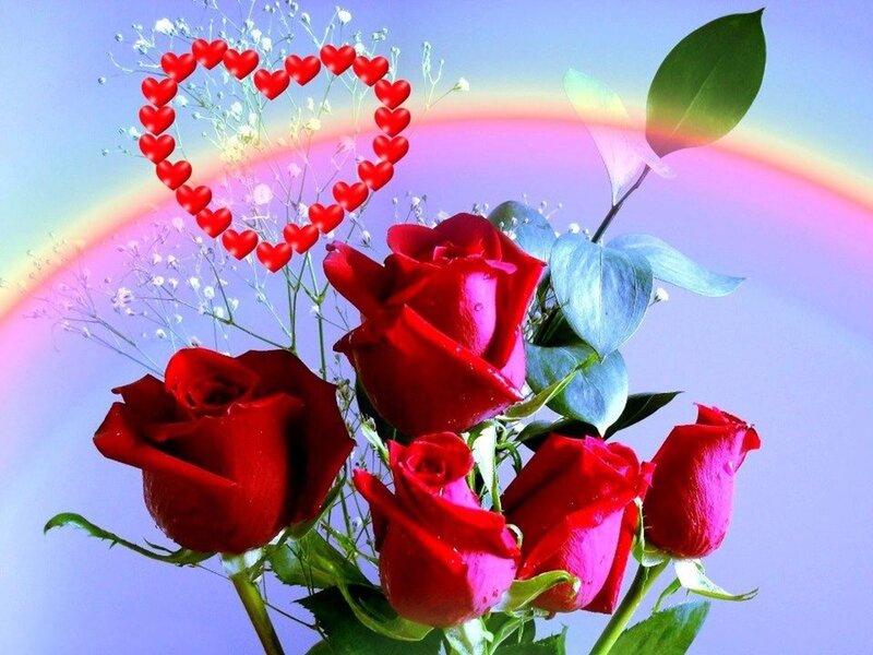 Red Roses with Heart — Romantic