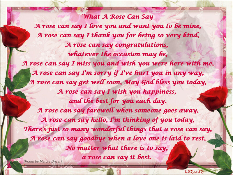Red Roses with Poem