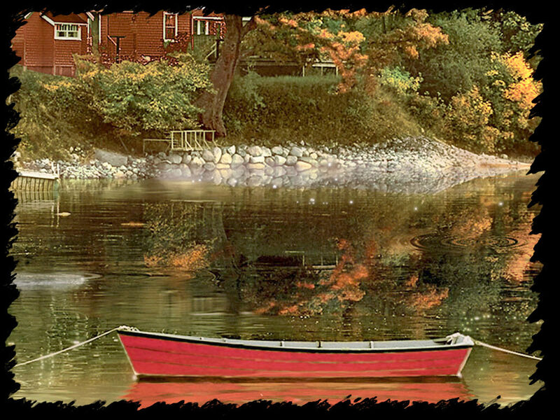 Red Rowboat on Water
