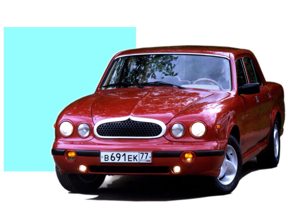 Red Russian sedan car