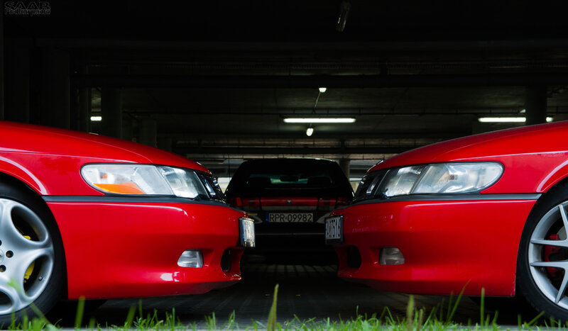 Red Saab Cars