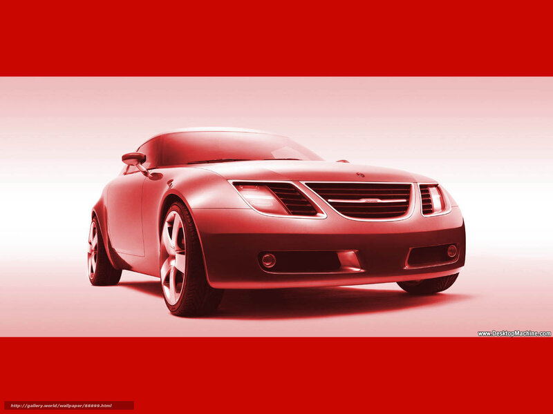 Red Saab Concept Car