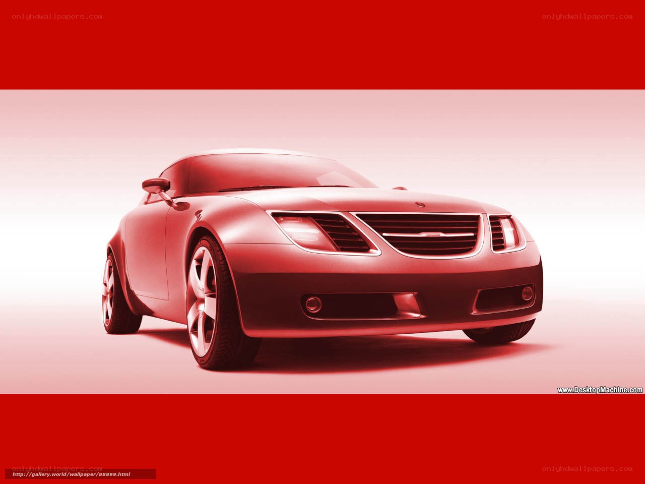 Red Saab Concept Car
