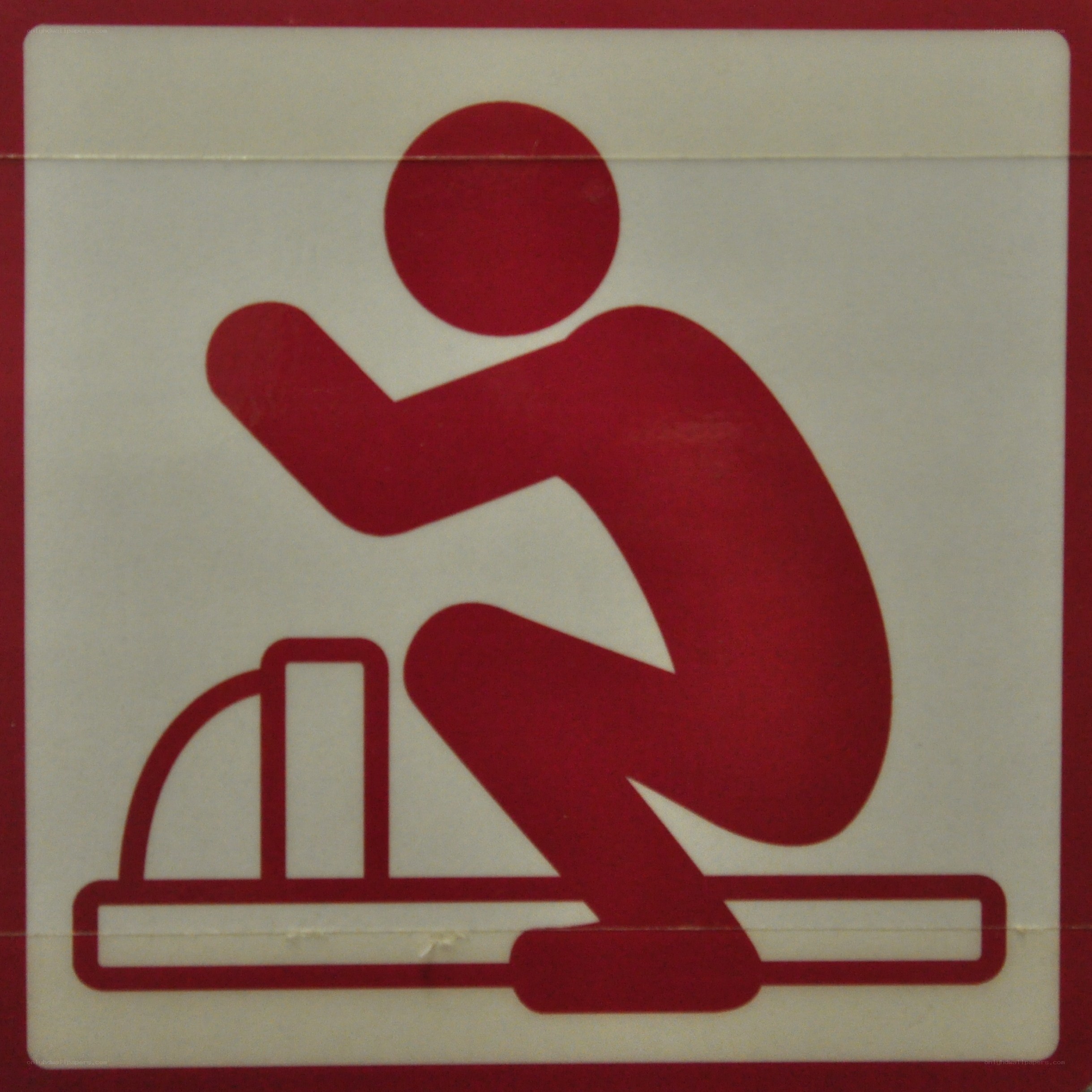 red safety sign icon