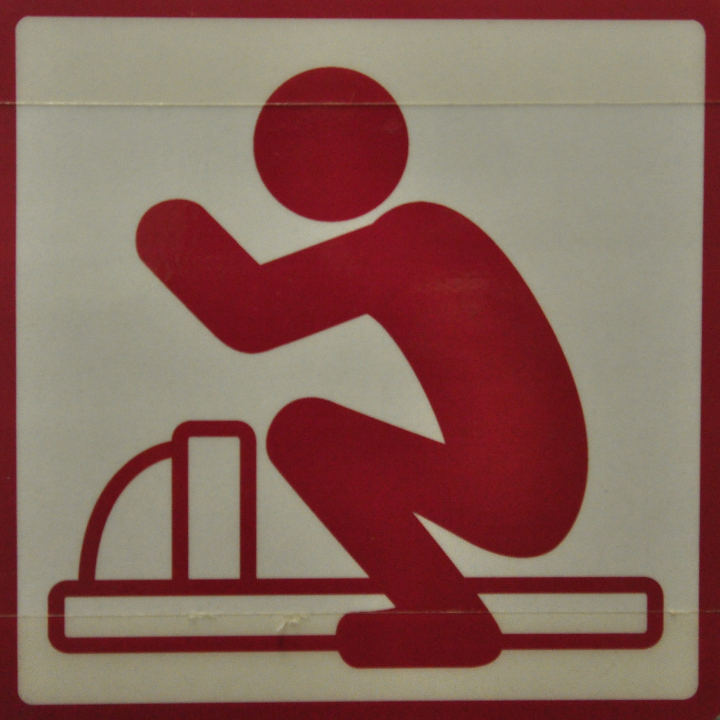 red safety sign icon