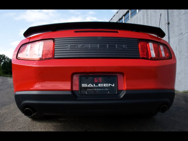 red saleen car rear view