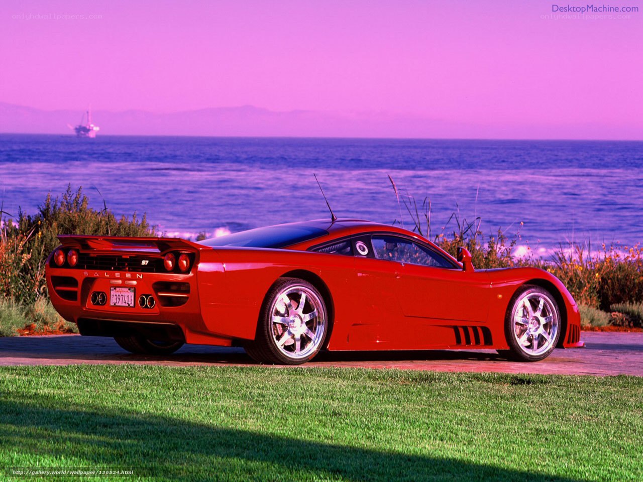 Red Saleen S7 by the ocean