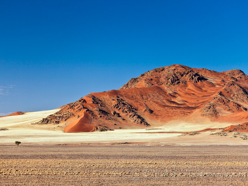 Red Sand Dunes — Blue, Arid