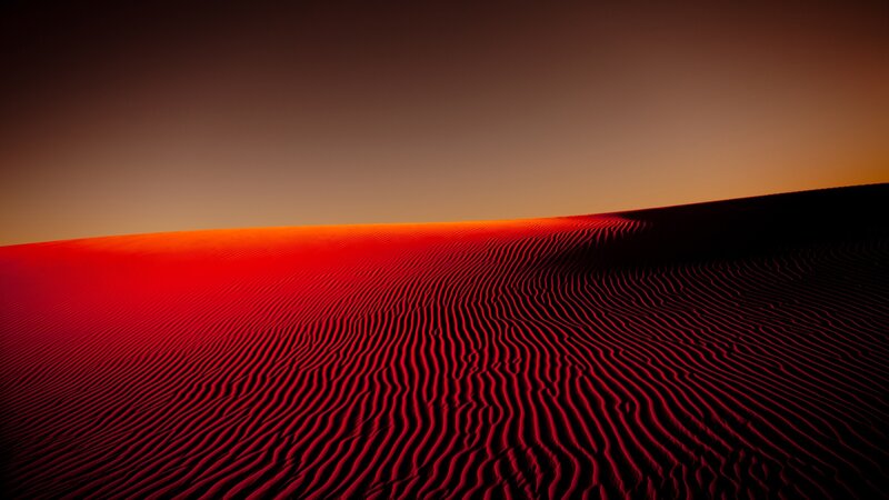 Red Sand Dunes — Dramatic
