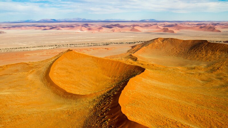 Red Sand Dunes — Orange, Arid, Afternoon