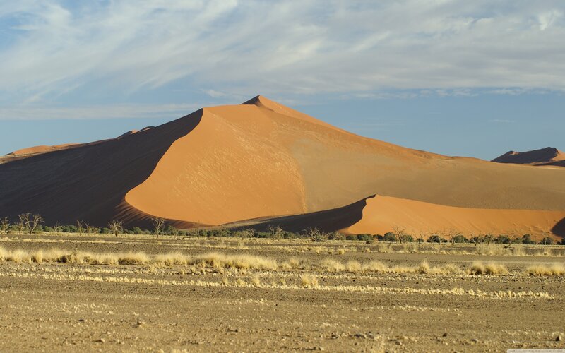 Red Sand Dunes — Orange, Arid