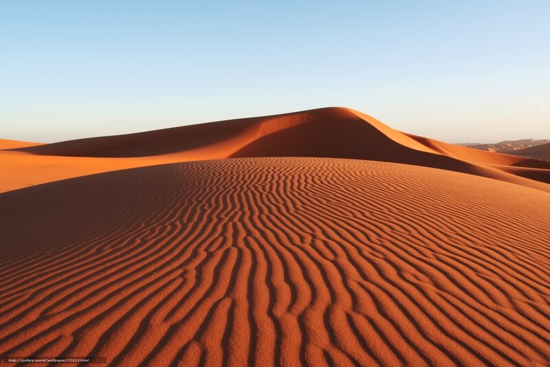 Red Sand Dunes — Orange, Serene, Sunset