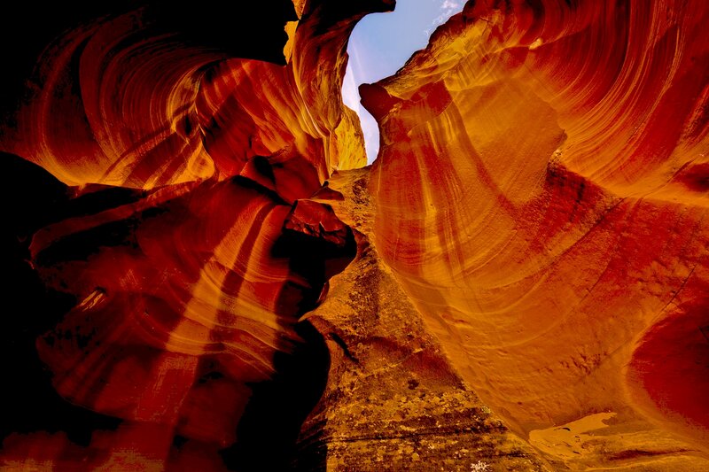 Red Sandstone Canyon — Dramatic, Afternoon, Photograph, Rock, Sky