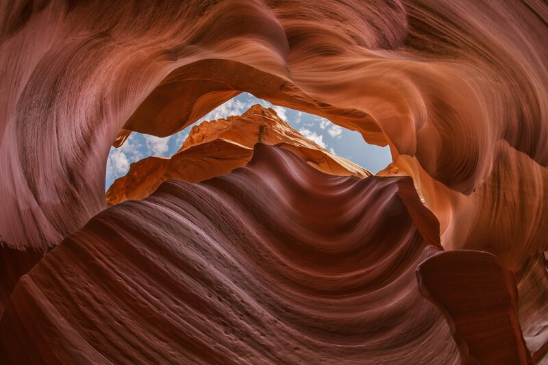 Red Sandstone Canyon — Dramatic, Afternoon, Photograph, Sky, Clouds