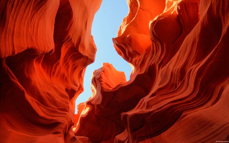 Red Sandstone Canyon — Dramatic, Afternoon, Photograph, Sky, Orange