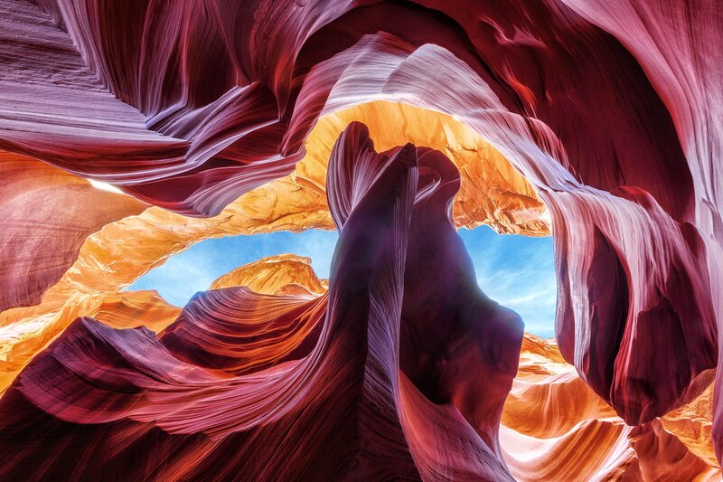 Red Sandstone Canyon — Dramatic, Afternoon, Photograph, Sky, Rock Formations