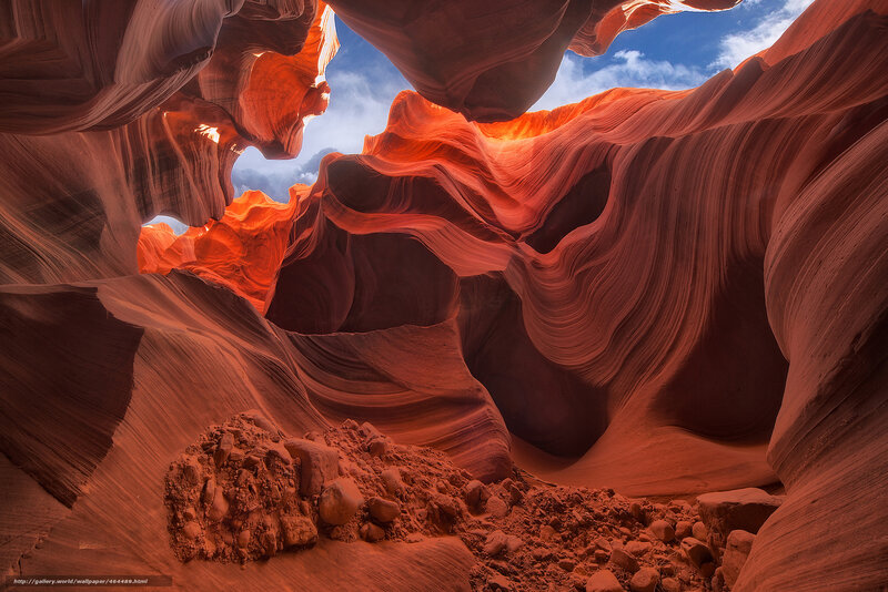 Red Sandstone Canyon — Dramatic, Afternoon, Photograph, Sky, Rocks