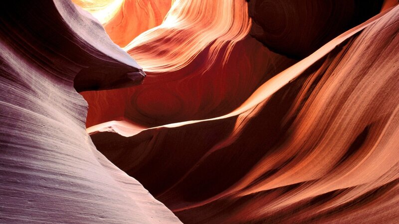 Red Sandstone Canyon — Orange, Dramatic, Photograph, Rock, Light, Shadows