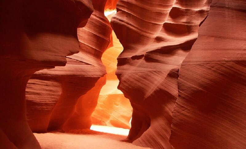 Red Sandstone Canyon — Orange, Dramatic, Photograph, Rock