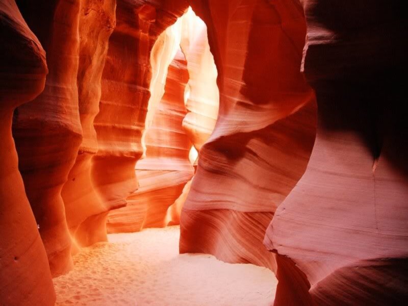 Red Sandstone Canyon — Orange, Dramatic, Photograph, Sand